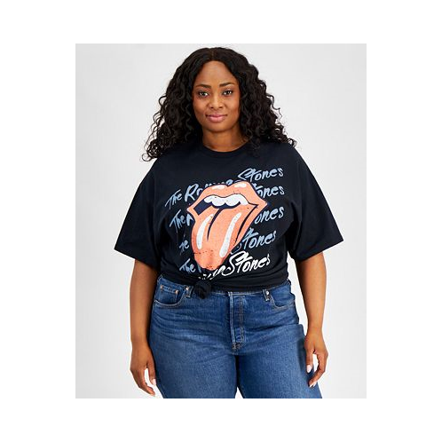 Love Tribe Trendy Plus Size Rolling Stones Graphic Print Crewneck Cotton T-Shirt
