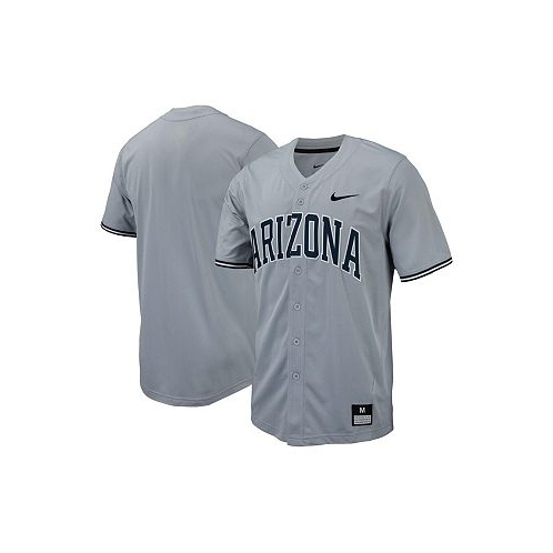 Nike Mens Gray Arizona Wildcats Replica Full-Button Baseball Jersey