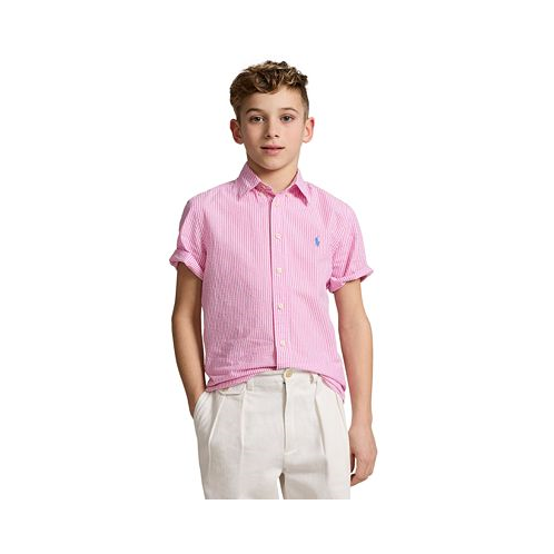 Polo Ralph Lauren Big Boys Striped Seersucker Short Sleeve Shirt