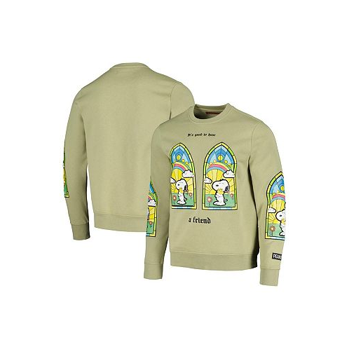 Freeze Max Mens and Womens Olive Peanuts Snoopy Friend Pullover Sweatshirt