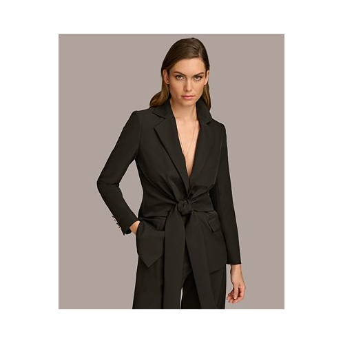 Donna Karan Womens Tie-Front Blazer