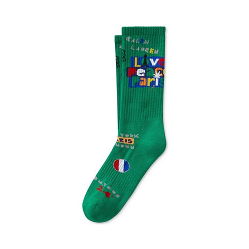 Polo Ralph Lauren Mens Love Peace Paris Crew Socks