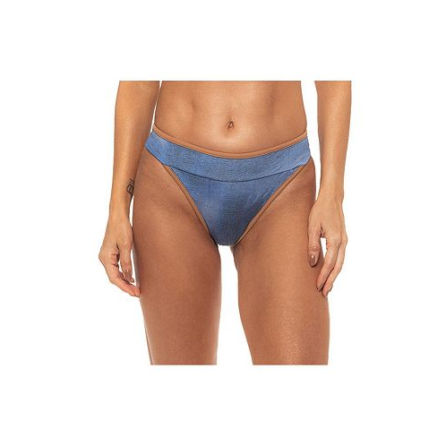 Guria Beachwear Womens Contrast Detail High Cut Banded Bikini Bottom