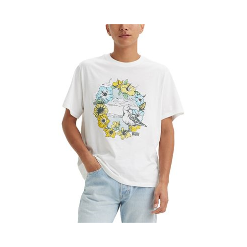 Levis Mens Relaxed-Fit Seagull Graphic T-Shirt