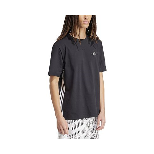 Adidas Mens ALL SZN Snack Attack 3-Stripes Logo Graphic T-Shirt