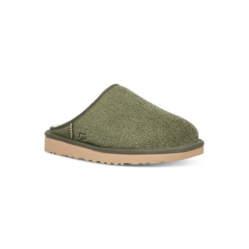 UGG Mens Classic Slip on Shaggy Suede Slippers