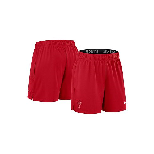 Nike Womens Red Philadelphia Phillies Authentic Collection Knit Shorts