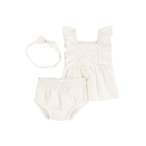 Carters Baby Girls 3 Piece Lace Diaper Cover Set