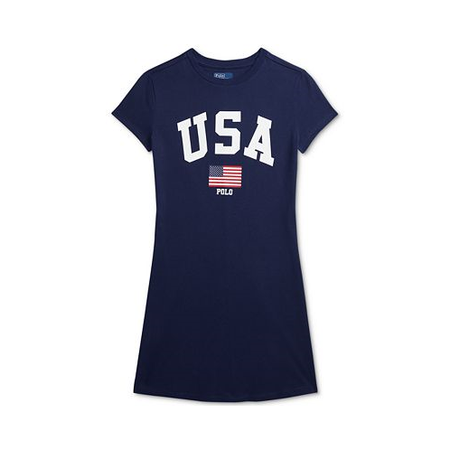 Polo Ralph Lauren Big Girls Team USA Cotton T-Shirt Dress