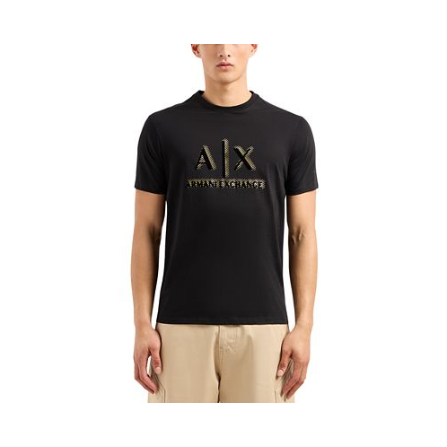 A|X Armani Exchange Mens Metallic Logo Graphic T-Shirt