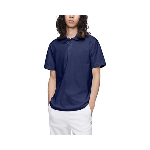 Calvin Klein Mens Regular-Fit Smooth Cotton Monogram Logo Polo Shirt