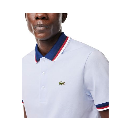 Lacoste Mens Classic Fit Striped Trim Short Sleeve Polo Shirt