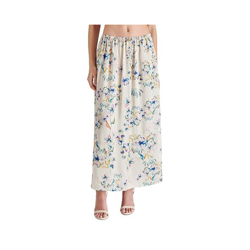 Steve Madden Womens Noemi Floral-Print Pull-On Skirt
