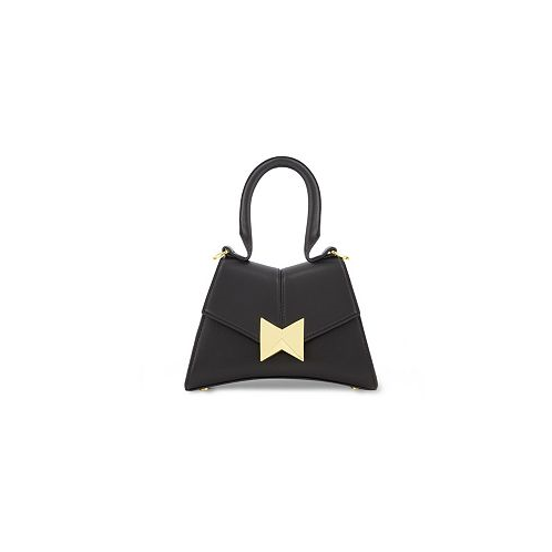 Mac Duggal Gold Hardware Detail Angular Mini Leather Handbag
