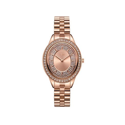 Jbw Womens Bellini Diamond (1/8 ct. t.w.) Watch in 18k Rose Gold-plated Stainless-steel Watch 30 Mm