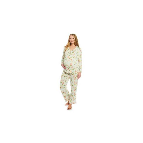 Everly Grey Maternity Laina Top & Pants /Nursing Pajama Set