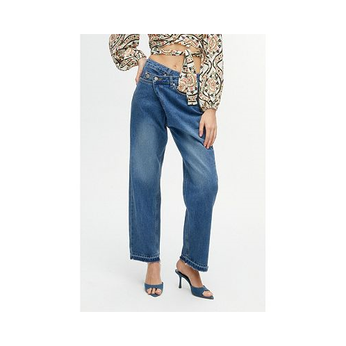 NOCTURNE Womens Jeans with Asymmetric Closure