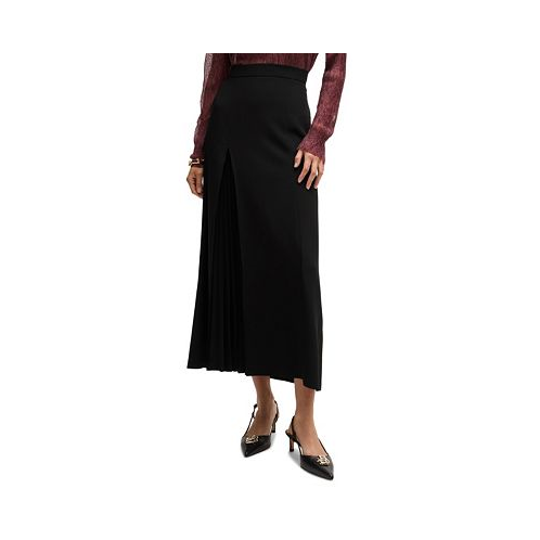 Hugo Boss Womens Plisse Detail Maxi Skirt