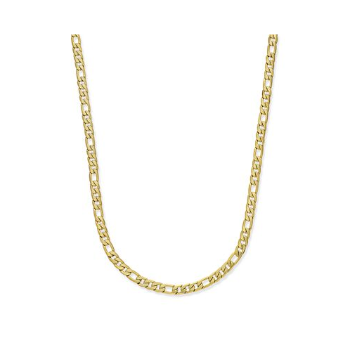 Sutton by Rhona Sutton Mens Gold-Tone Figaro Chain Necklace