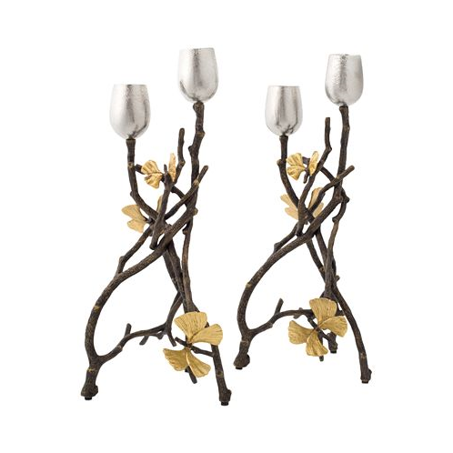 Michael Aram Butterfly Gingko 2-Pc. Candle Holder Set