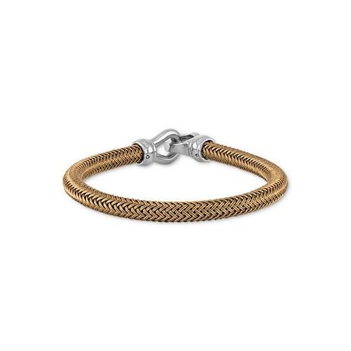 Esquire Mens Jewelry Woven Bracelet in Matte Ion-Plated Stainless Steel