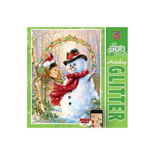 MasterPieces Puzzles Holiday Glitter Puzzle - Letters to Frosty - 500 Piece