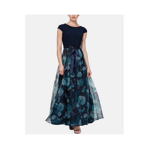 SL Fashions Floral-Organza Gown