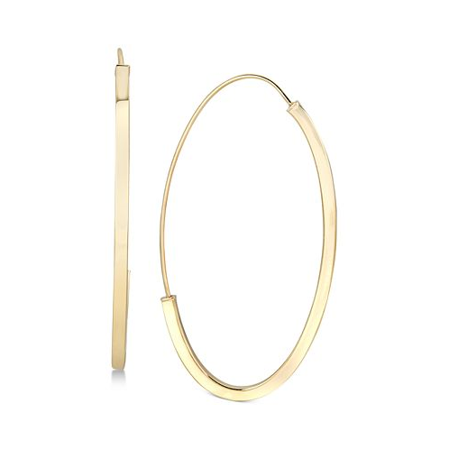 Italian Gold Threader Hoop Earrings in 14k Gold