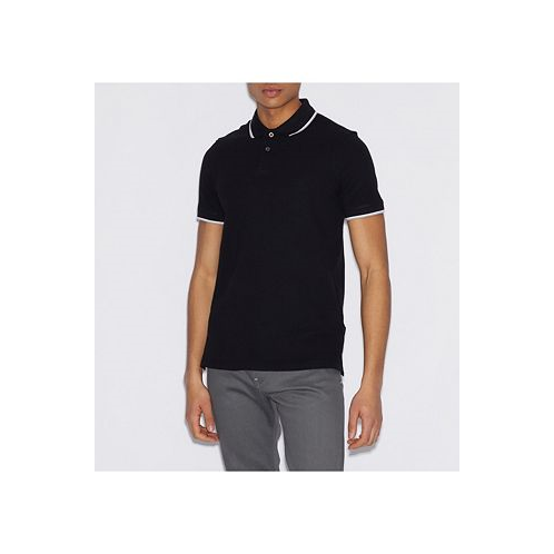 A|X Armani Exchange Mens Contrast Tipped Polo Shirt