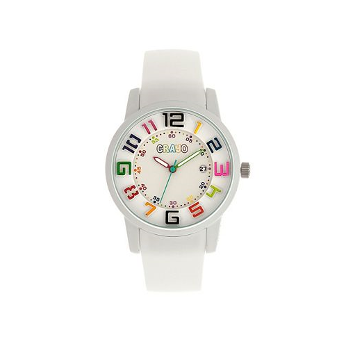 Crayo Unisex Festival White Silicone Strap Watch 41mm