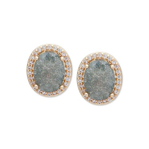 Lonna & lilly Gold-Tone Oval Stone Stud Earrings