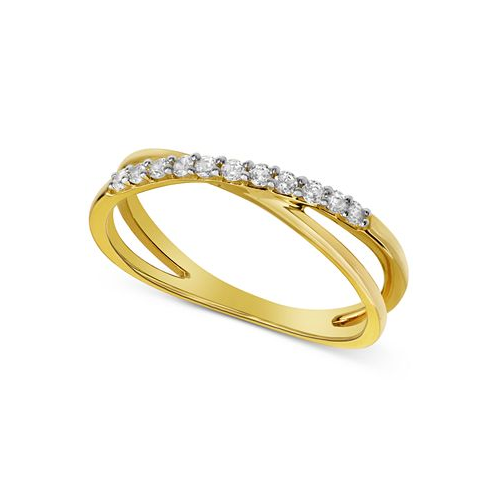 Macys Diamond Crisscross Ring (1/5 ct. t.w.)
