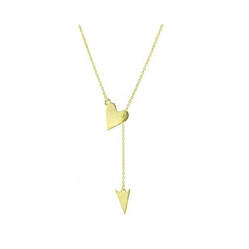 ADORNIA Heart Arrow Lariat Necklace
