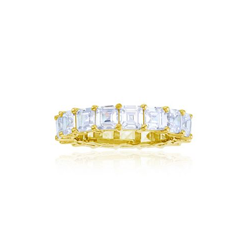 Macys Cubic Zirconia Eternity Band in 14k Gold-Plated Sterling Silver