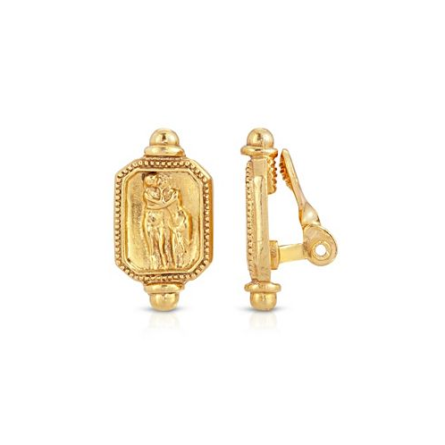 2028 Gold Tone Adoration Clip Earrings