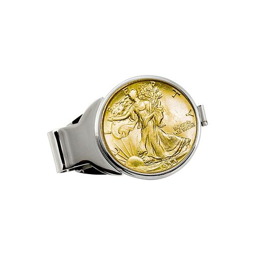 American Coin Treasures Mens Gold-Layered Silver Walking Liberty Half Dollar Coin Money Clip