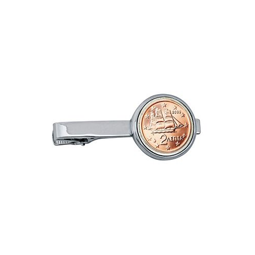 American Coin Treasures Greek 2 Euro Bar Coin Tie Clip