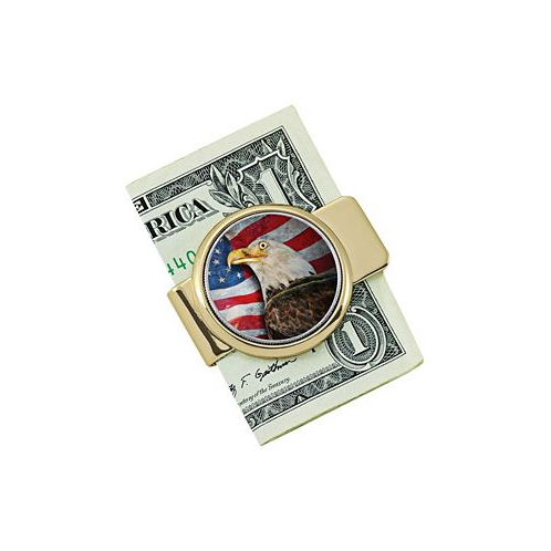 American Coin Treasures Mens American Bald Eagle Colorized JFK Half Dollar Money Clip