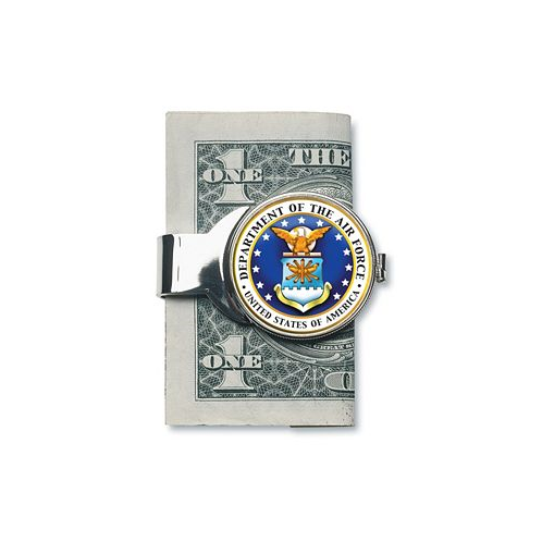 American Coin Treasures Mens Money Clip W/Colorized Air Force JFK Half Dollar