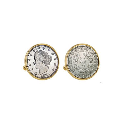 American Coin Treasures 1883 First-Year-Of-Issue Liberty Nickel Bezel Coin Cuff Links