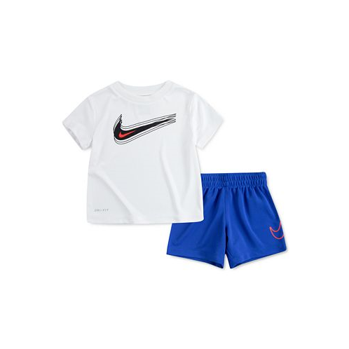 Nike Baby Boys Swoosh Logo Shirt and Shorts 2 Piece Set