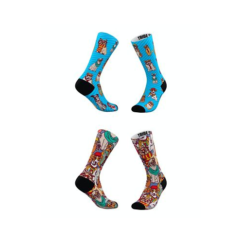 Tribe Socks Mens and Womens Hipster Dog Socks Set of 2