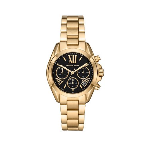 Michael Kors Womens Bradshaw Gold-Tone Stainless Steel Bracelet Watch 36mm