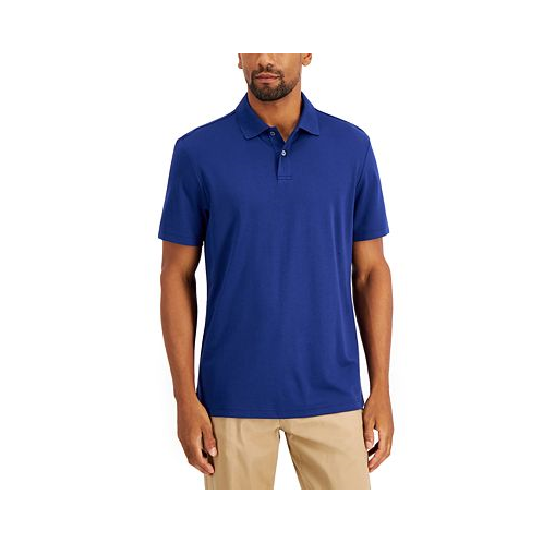 Alfani Mens Regular-Fit Solid Supima Blend Cotton Polo Shirt