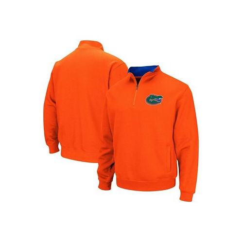 Colosseum Mens Orange Florida Gators Tortugas Logo Quarter-Zip Pullover Jacket