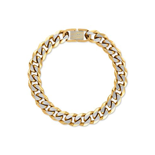 Esquire Mens Jewelry Two-Tone Curb Link Chain Bracelet