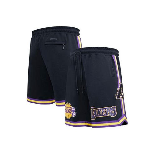 Pro Standard Mens Black Los Angeles Lakers Chenille Shorts