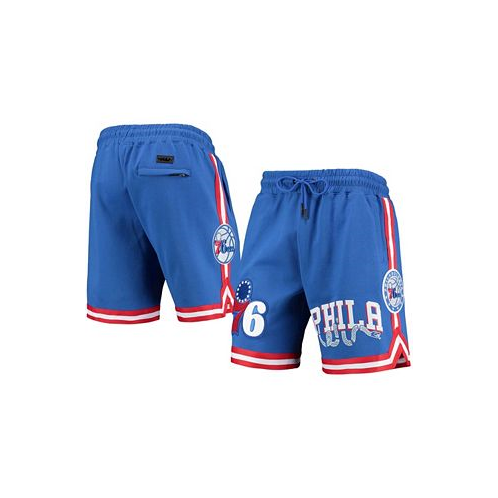 Pro Standard Mens Royal Philadelphia 76ers Team Chenille Shorts