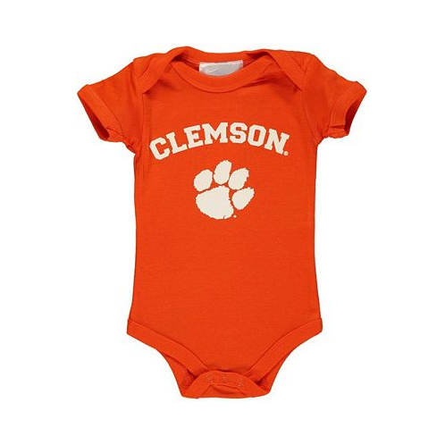 Two Feet Ahead Infant Boys and Girls Orange Clemson Tigers Arch and Logo Bodysuit