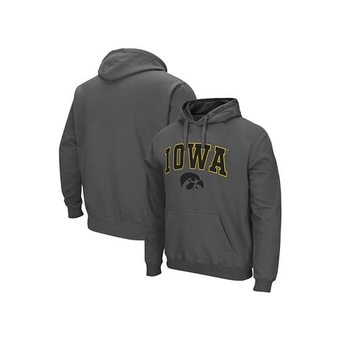Colosseum Mens Charcoal Iowa Hawkeyes Arch Logo 3.0 Pullover Hoodie
